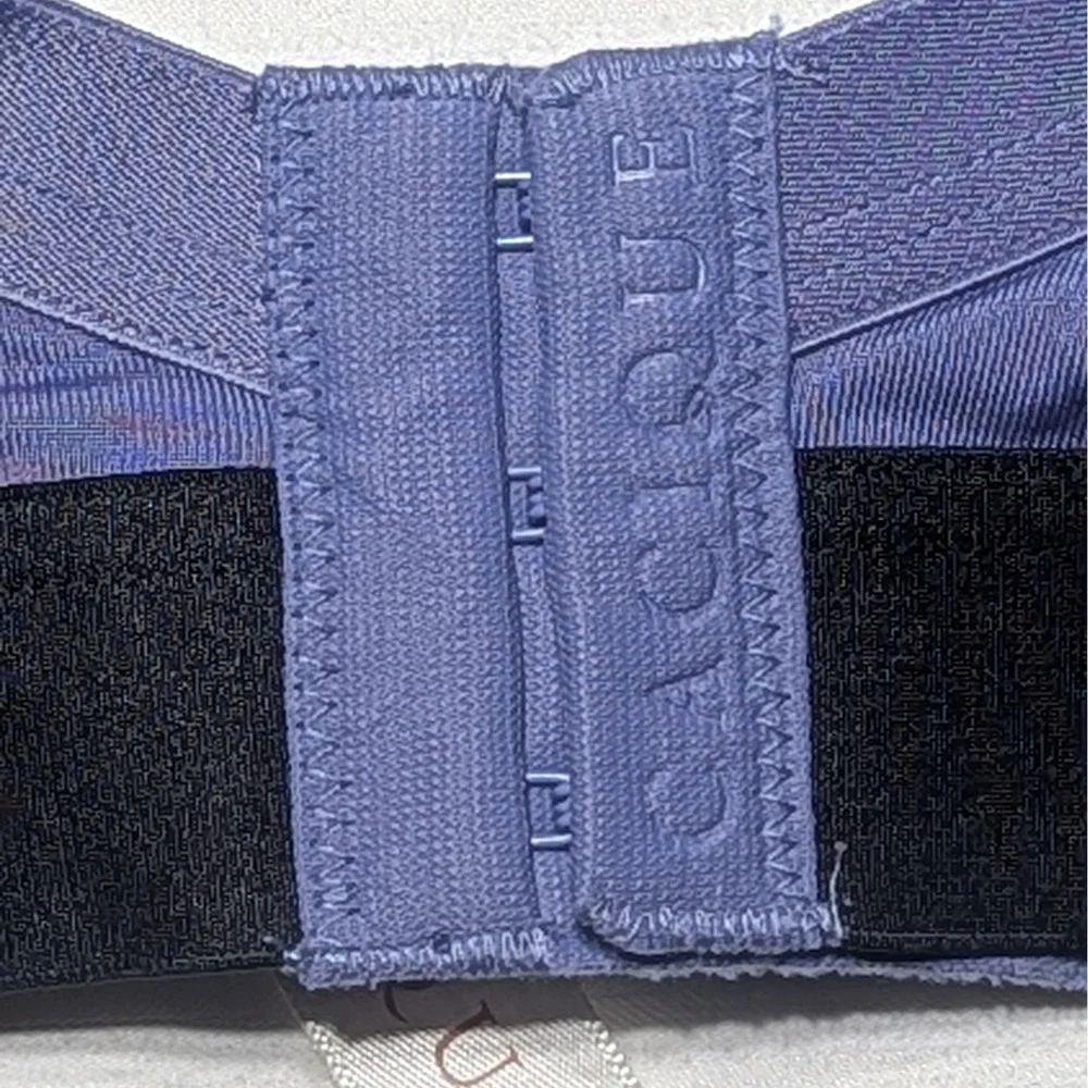 Cacique Women Plunge Underwire‎ Sports Bra Lace Nylon Blue Size 44B Boost Padded